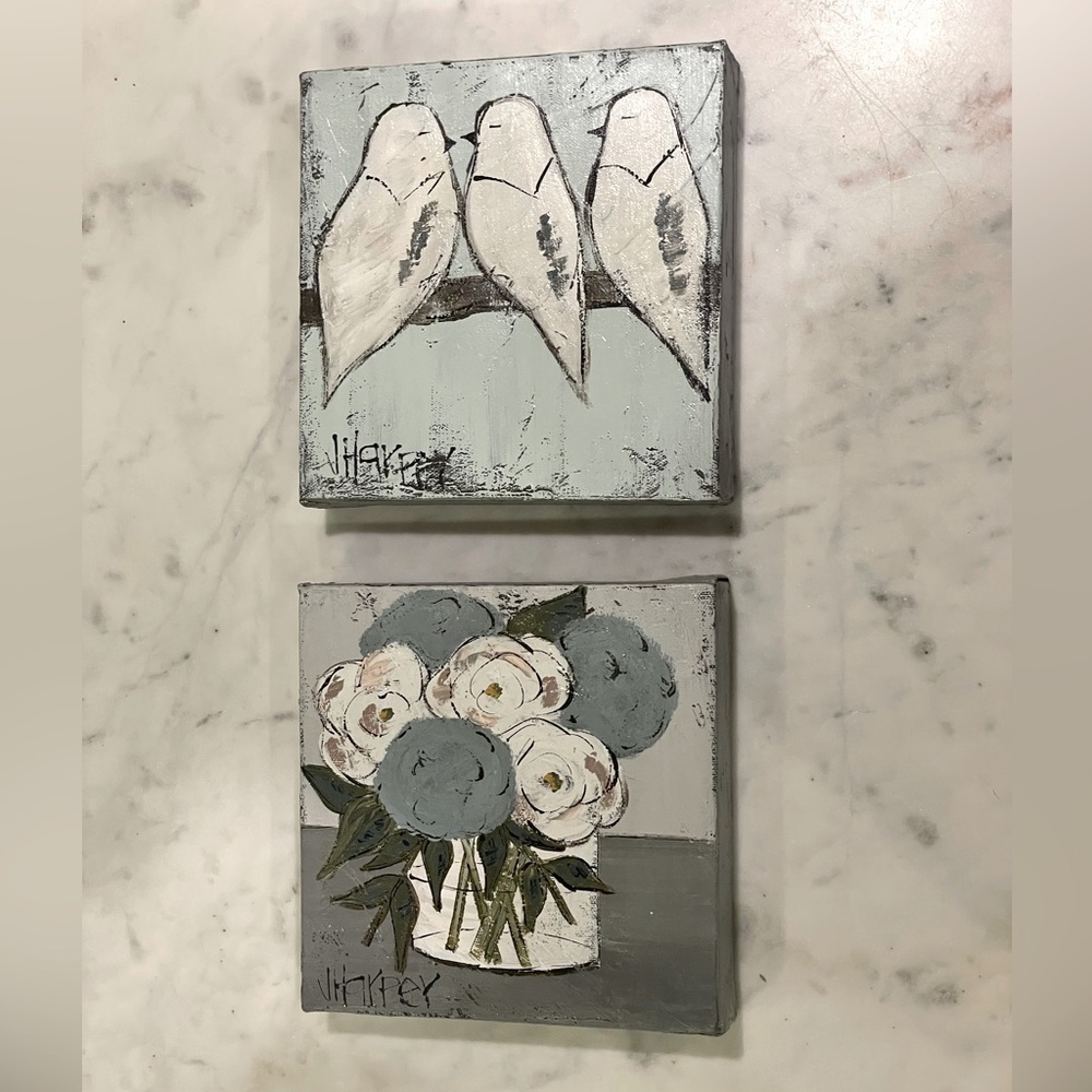 Original Oil Canvas Paintings Set